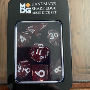 Handmade dice set red